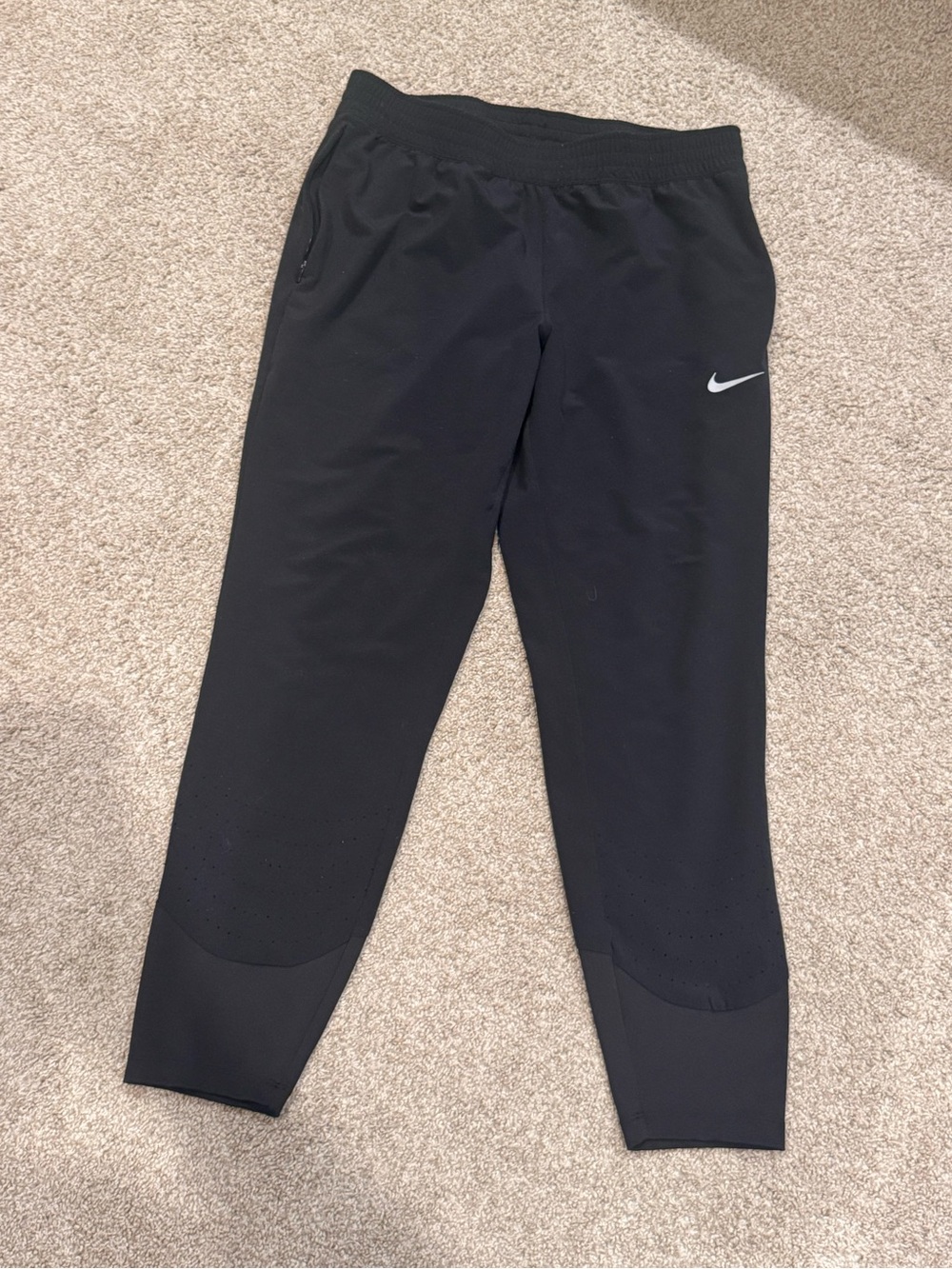 Nike Black Training Pants with Swoosh. Medium.